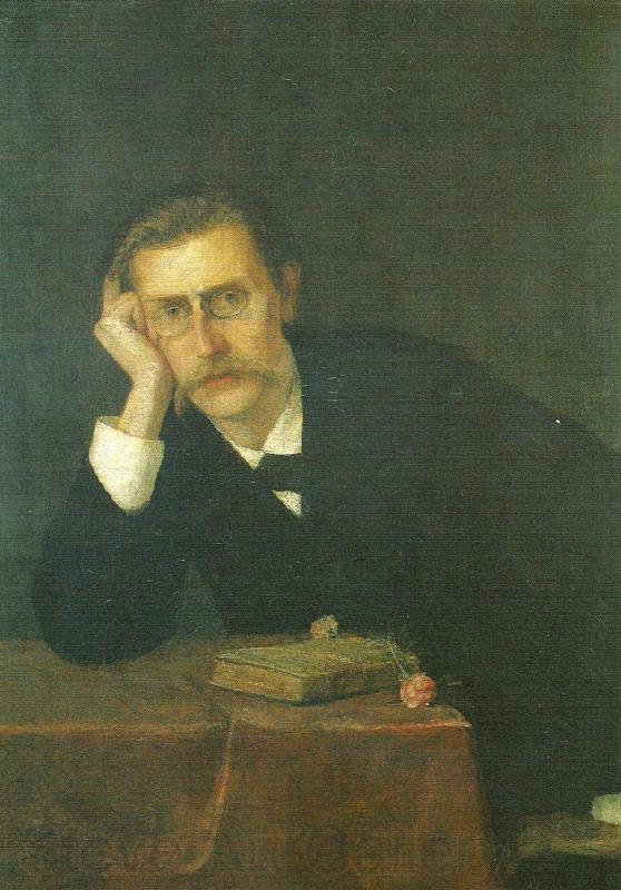 Ernst Josephson portratt av j.p. jacobsen France oil painting art